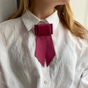 Burgundy wedding bow tie. Groom necktie. Wedding tie. Formal Wedding Bow Tie. Handmade elegant ladies neckties.