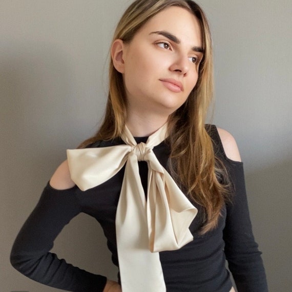 Cream neck scarf sale