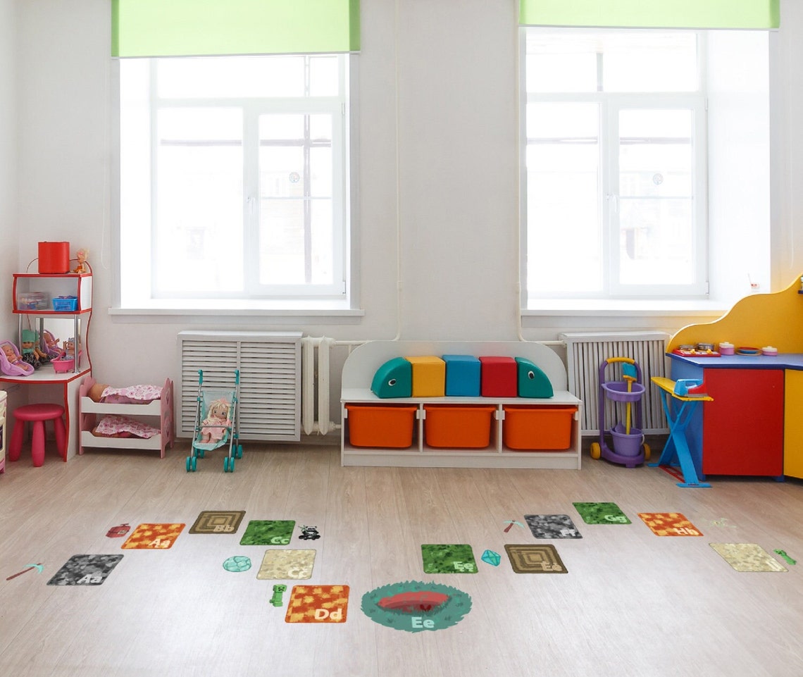 Interactive ABC FLOOR STICKERS | Classroom Educational Vinyl Decal ...