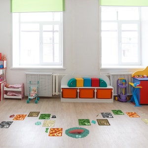 Interactive ABC FLOOR STICKERS | Classroom Educational Vinyl Decal  Activities | Walkway Decals | Vinyl Dance Floor