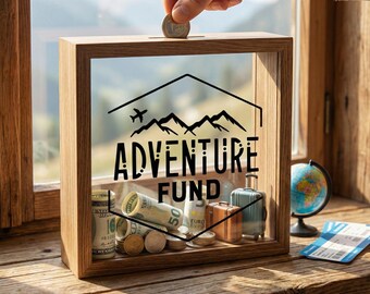 Adventure Fund SVG: Travel Jar Cut File for Cricut, Silhouette