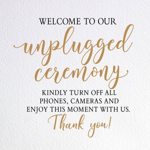 Welcome To Our Unplugged Ceremony Svg, Wedding Welcome Sign Svg, Dxf Png Cut File for Cricut Silhouette Cameo