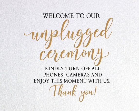 Free Free 314 Welcome To Our Unplugged Wedding Svg SVG PNG EPS DXF File