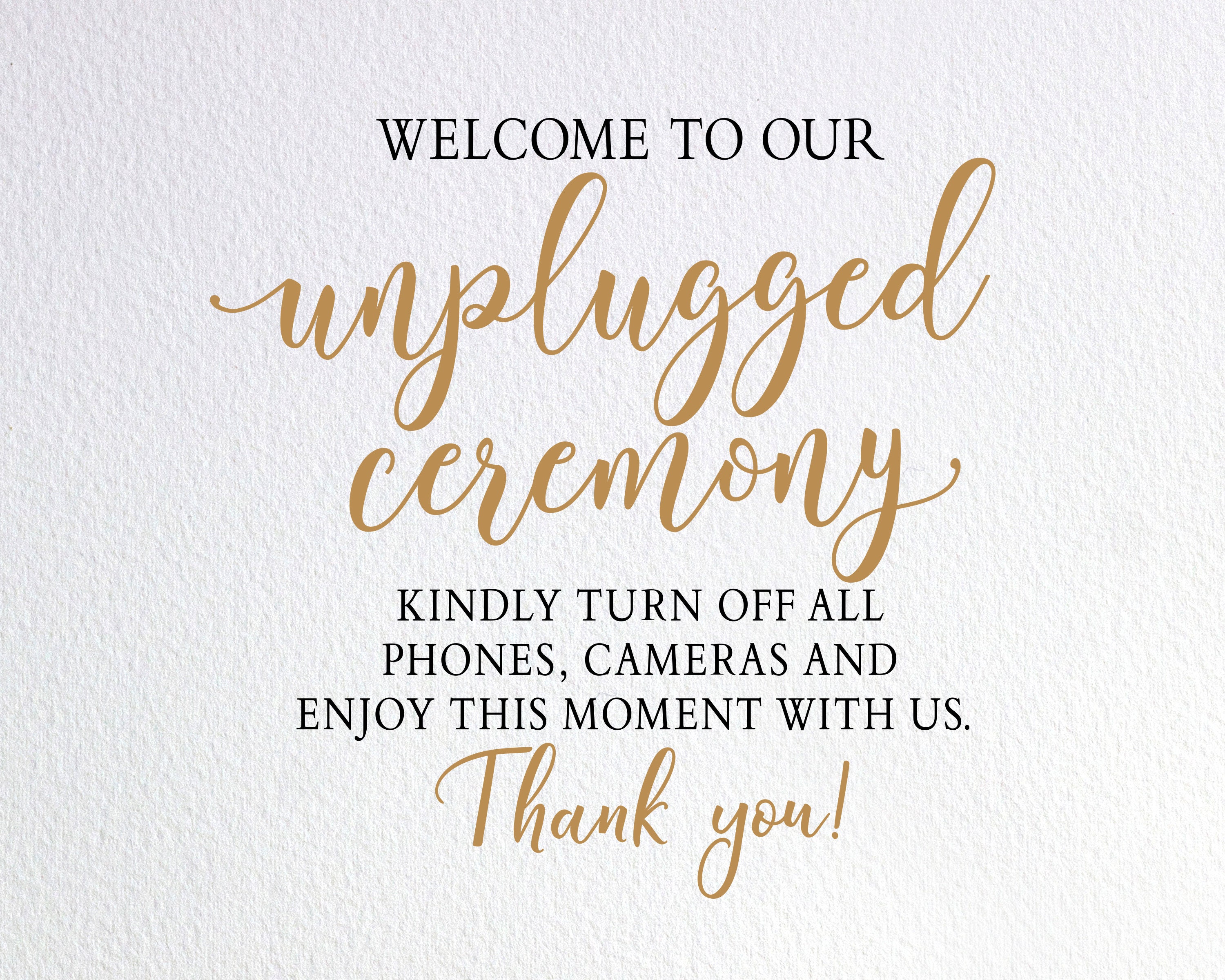 Free Free 195 Welcome To Our Unplugged Wedding Svg SVG PNG EPS DXF File