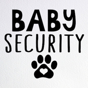 Baby Security Svg, Baby Guard Dog Bandana Svg, Dxf Png Cut File for Cricut Silhouette Cameo