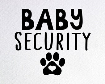 Baby Security Svg, Baby Guard Dog Bandana Svg, Dxf Png Cut File for Cricut Silhouette Cameo