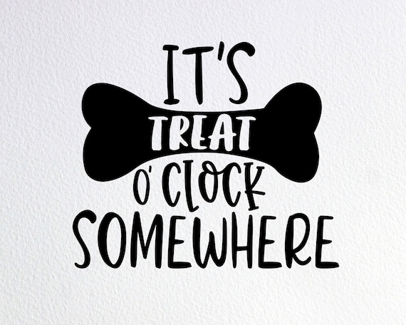 It S Treat O Clock Somewhere Svg Funny Dog Bandana Etsy