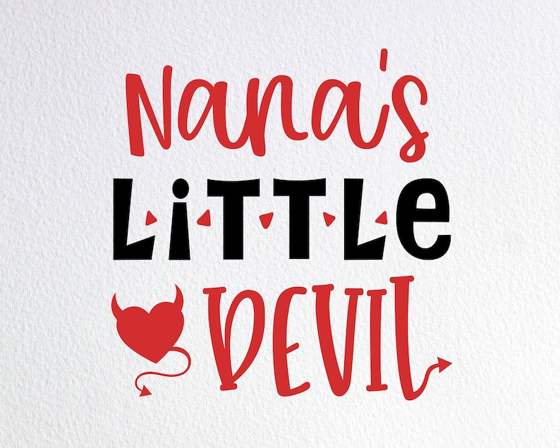 Download Nana's Little Devil Svg Funny Halloween Onesie Svg Dxf | Etsy