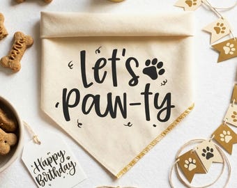 Let's Paw-ty Svg, Dogs Party Svg, Dxf Png Cut File for Cricut Silhouette Cameo