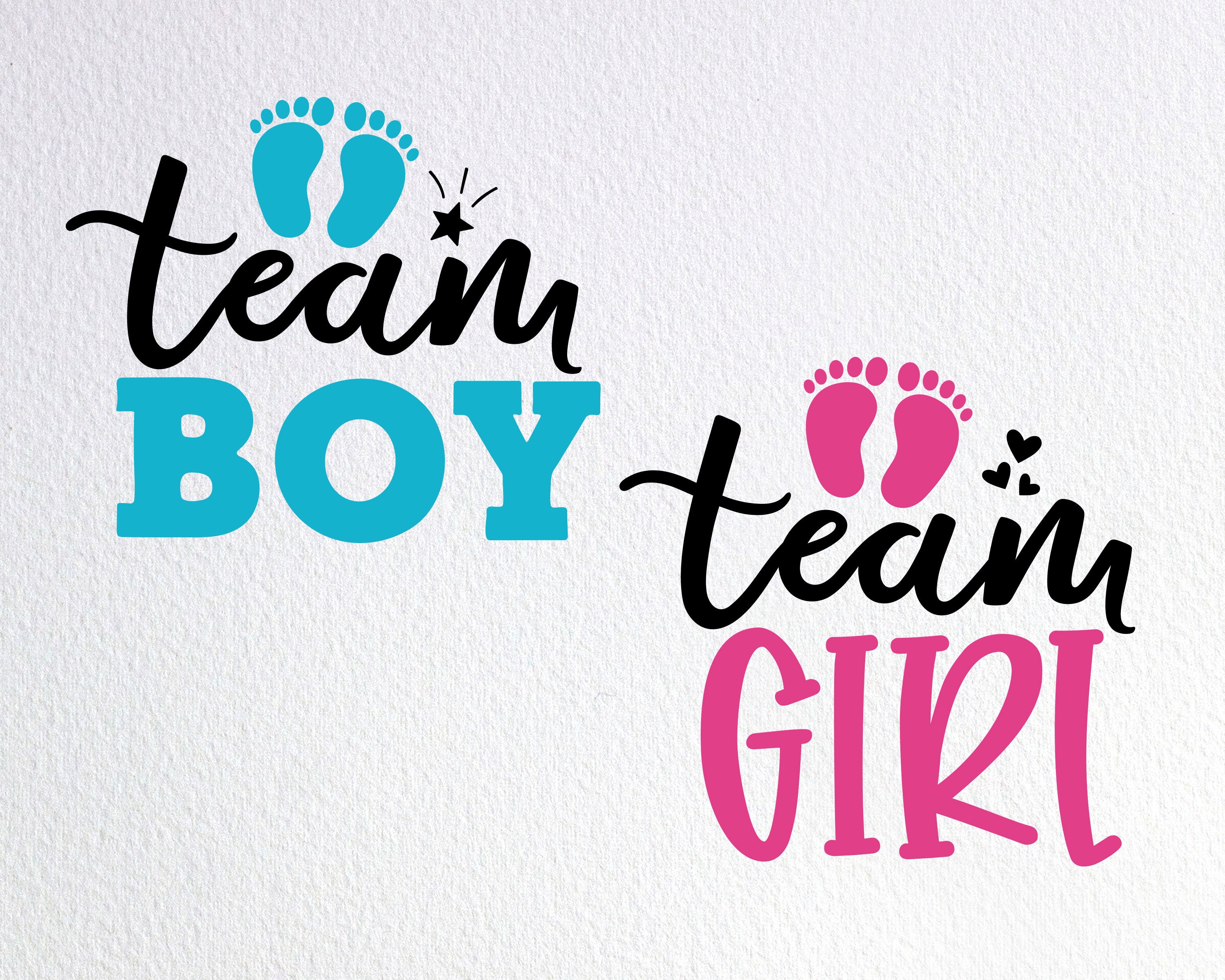Team Boy Team Girl Svg Baby Gender Reveal Party Sign Svg Dxf Etsy
