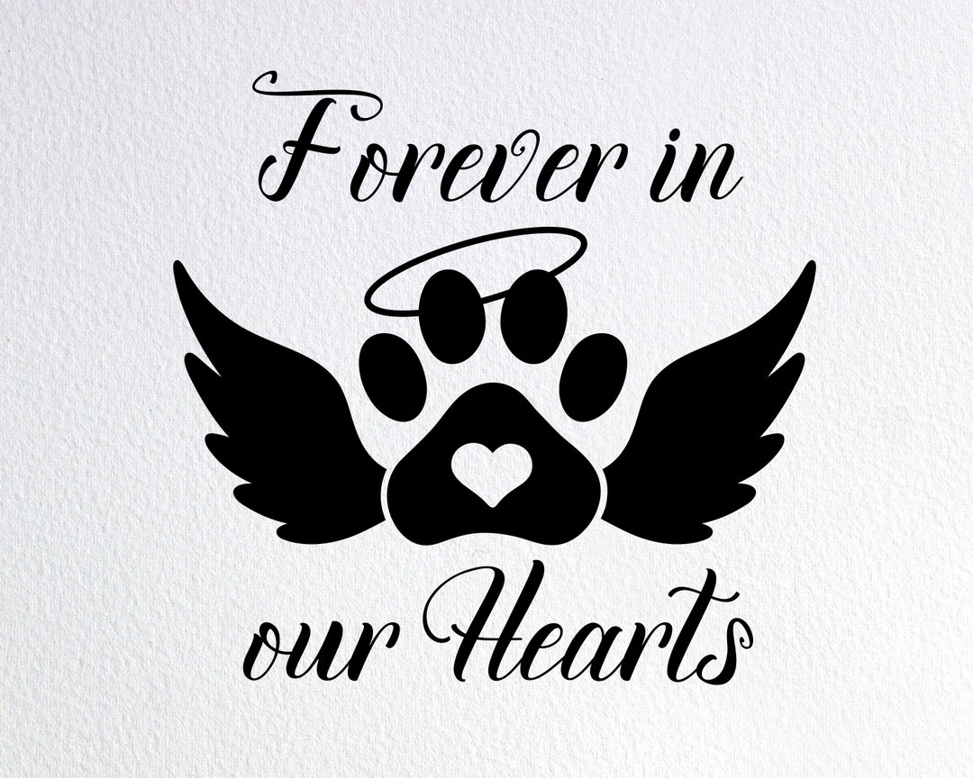 Pet Memorial Ornament SVG: Forever in Our Hearts, Christmas (cut File ...