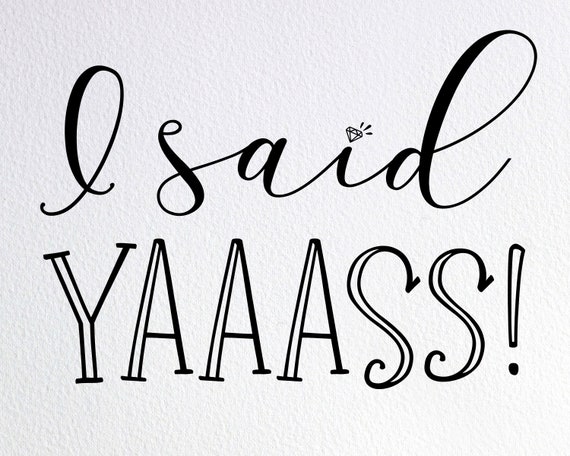 Womens I Said Yaaasss Diamond Ring Engagement T-Shirt Womens I Said Yaaasss Diamond Ring Engagement T-Shirt