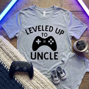 Leveled Up To Uncle SVG: New Uncle Announcement Cut File (PNG, DXF)