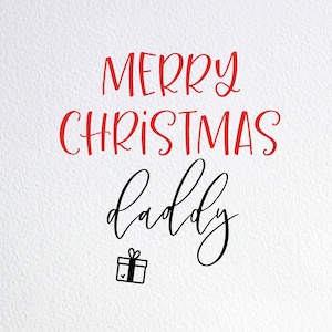 Merry Christmas Daddy SVG: New Dad Onesie Cut File (Digital Download)