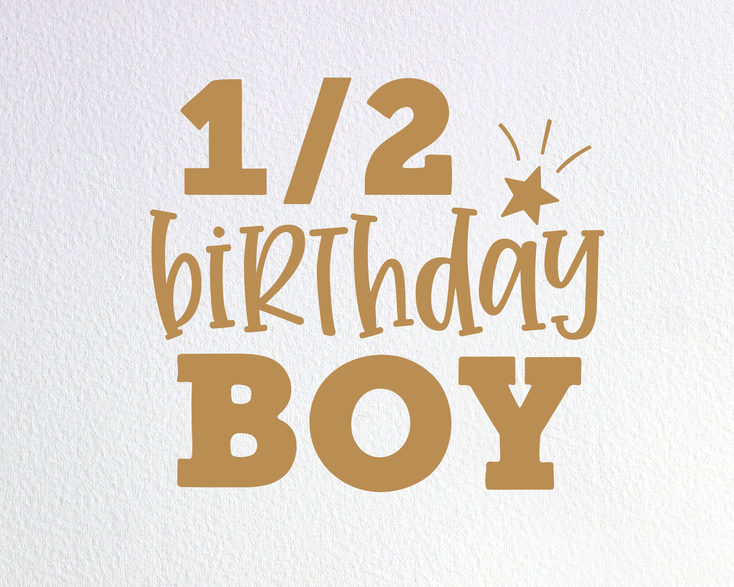 Download 1/2 Birthday Boy Svg Six Month Birthday Boy Onesie Svg Dxf | Etsy