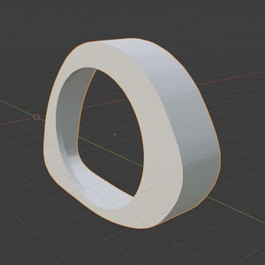 Pode incluir: Um objeto branco em forma de anel, impresso em 3D, com uma grande abertura circular no centro. O objeto &eacute; projetado para ser usado como elemento decorativo ou parte funcional.