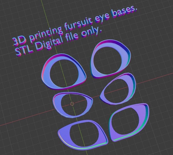 3D Fursuit Follow Me Eye Planks- 3 Styles Bundle- STL Digital Files Only
