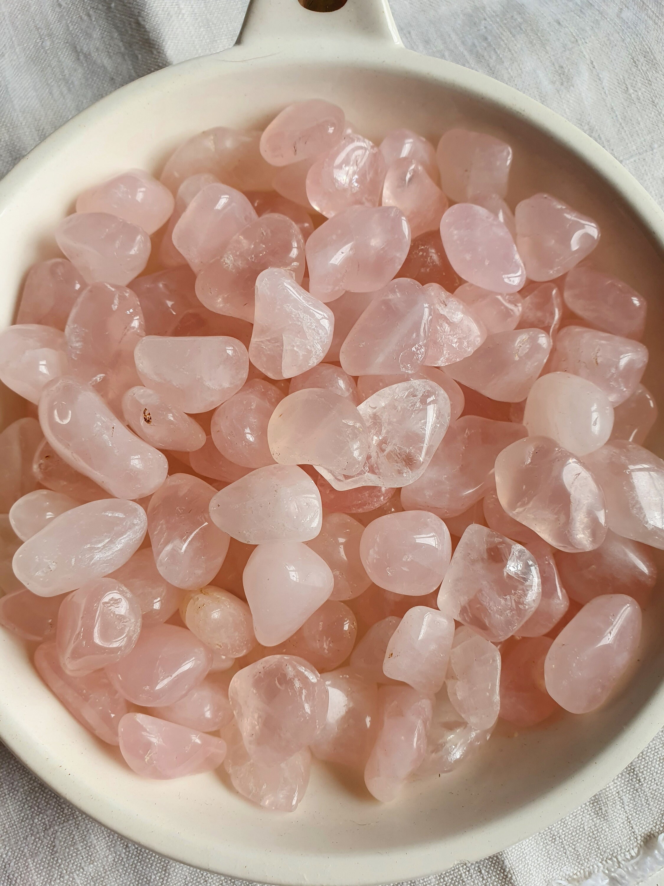 Pierre Roulée Quartz Rose/ Lithotherapie/ Bien Être/ Pierre Apaisement/ Holistique/ Spiritualité/ Ré