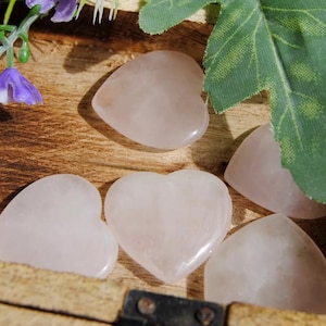 Rosenquarz Handschmeichler Edelstein Herz Deko Stein Rosa Liebe Schenken Talisman Glücksbringer, Taschenstein Geschenk Mama Tochter Freundin