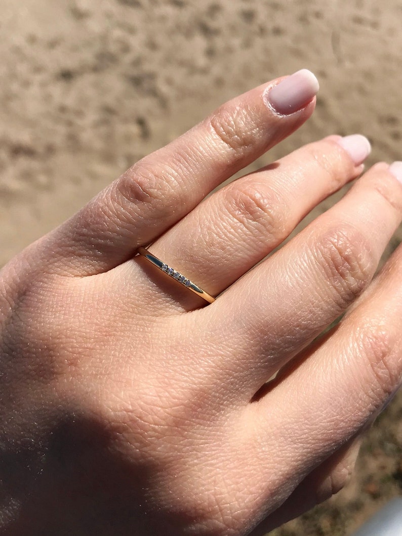 14k thin ring