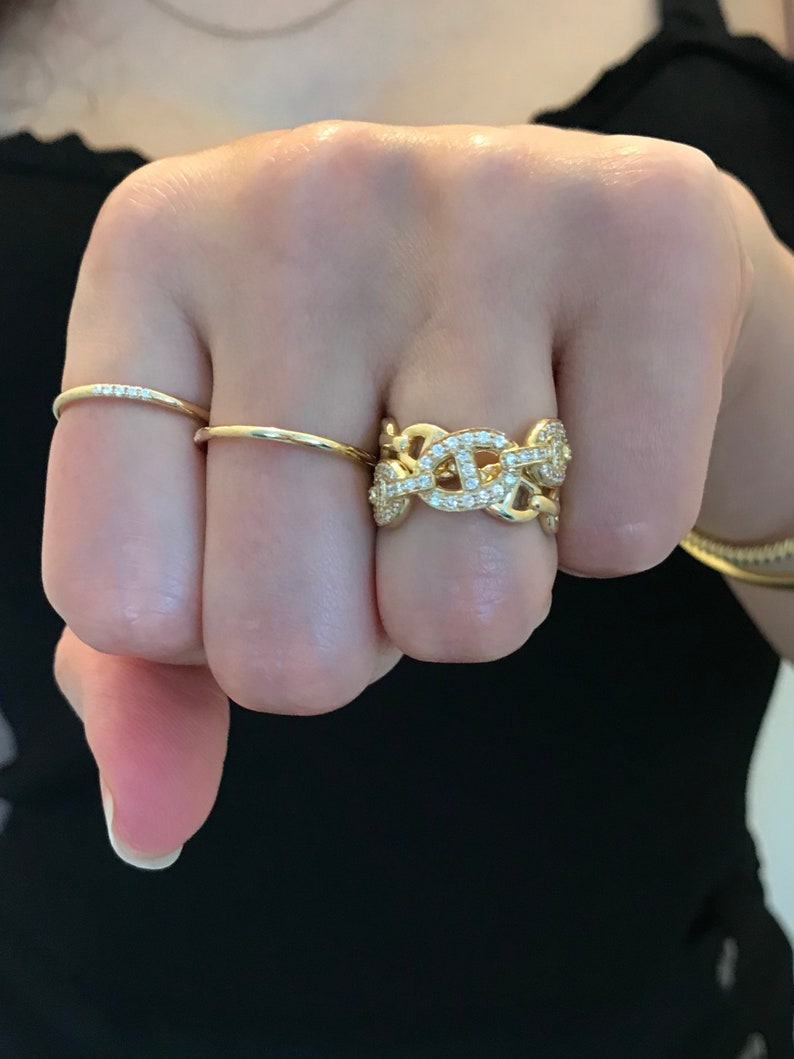 14k thin ring