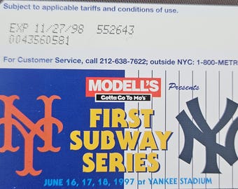 MTA Metrocard Special: 1997 First Subway Series - NY Yankees and