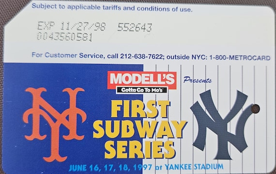 MTA Metrocard Special: 1997 First Subway Series - NY Yankees and