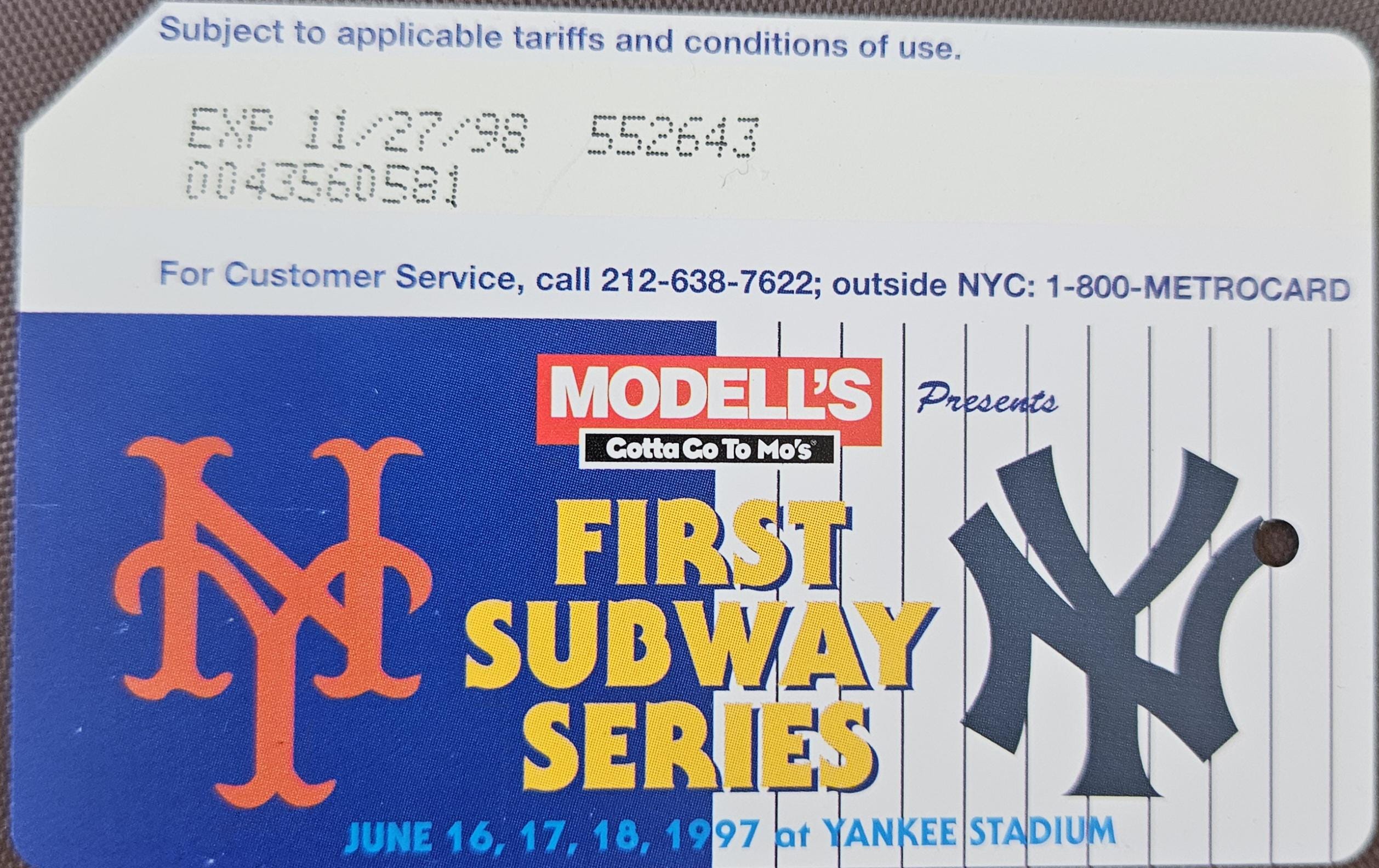 レア】【1997】Blue MetroCard NYC Subway