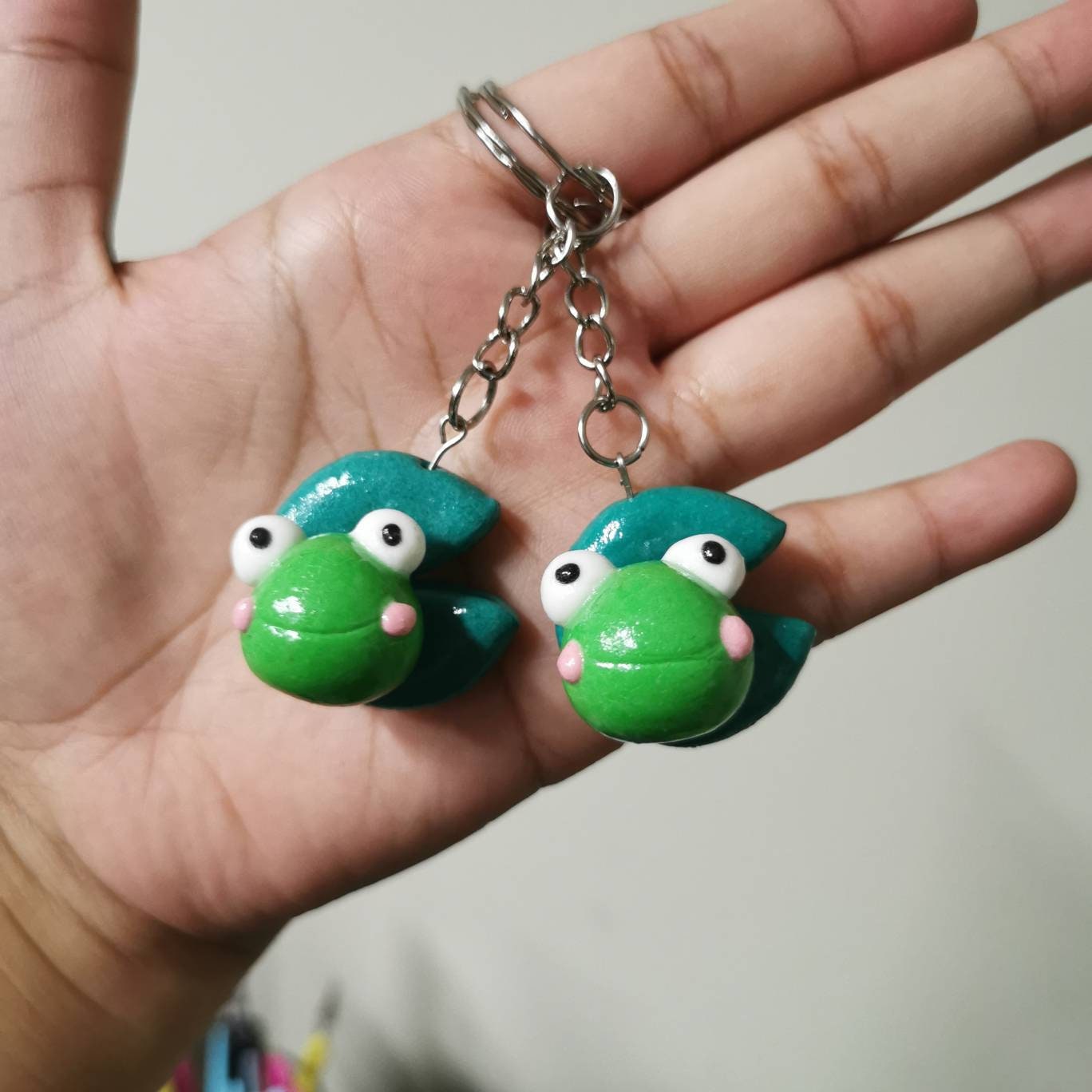 Frog keychains Etsy