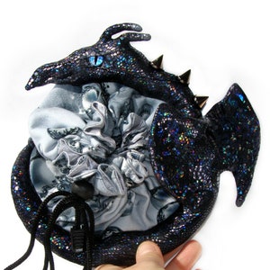 Water Dragon Dice Bag, Dice Pouch, DND dice bag, Dice holder