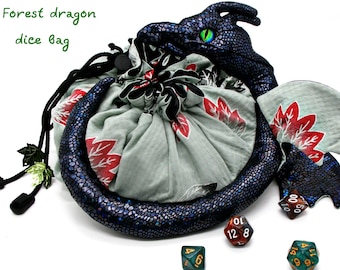 Dnd dice bag dragon dice storage Dungeons and dragons gift