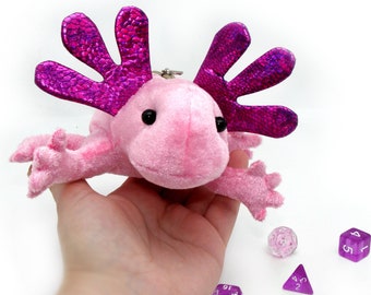 Axolotl Plush Dice Bag Velvet DND Dice Holder