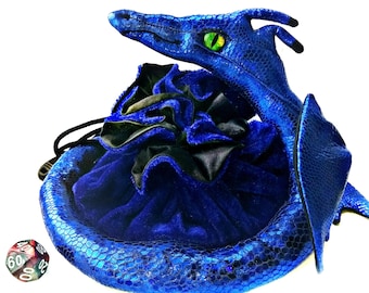 Dragon Dice Bag, dnd dice bag, dice bag pockets, dice holder, dice pouch, dragon plush