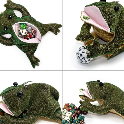 Frog Plush Dnd Dice Bag Frog Plushie Dice Holder Dice Etsy