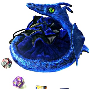 Dragon Dice Bag, dnd dice bag, dice bag pockets, dice holder, dice pouch, dragon plush