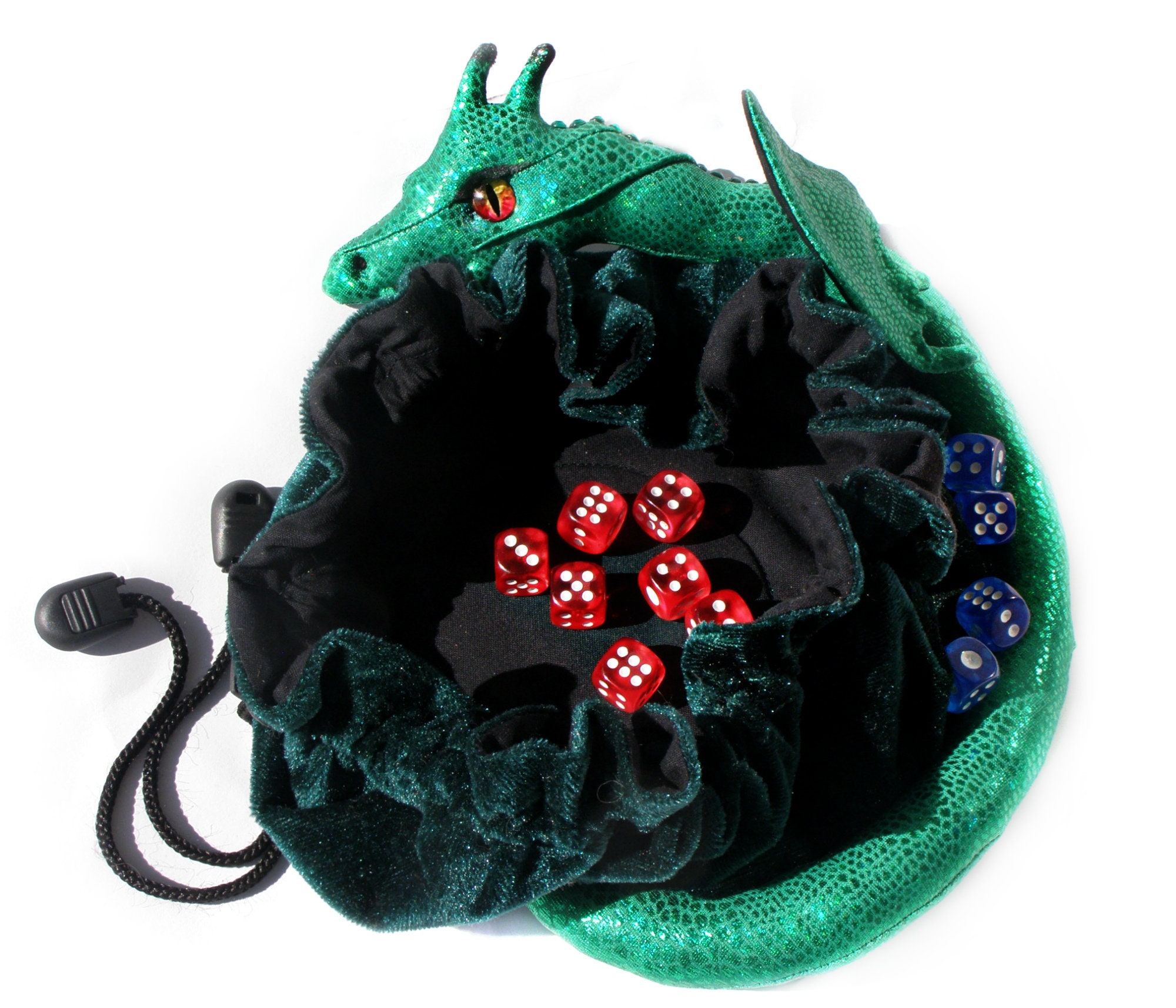 Green Dragon Dice Bag. Large Dice Bag of Holding. Dice Pouch. Etsy
