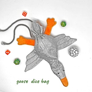 Silly goose dnd dice bag, dice holder, dice storage, dnd gifts