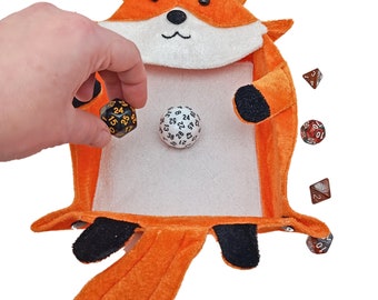 Dice tray Fox Dnd accessories edc tray, dnd gifts