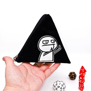 Borsa porta dadi in velluto ricamata, custodia portaoggetti DND, portamonete