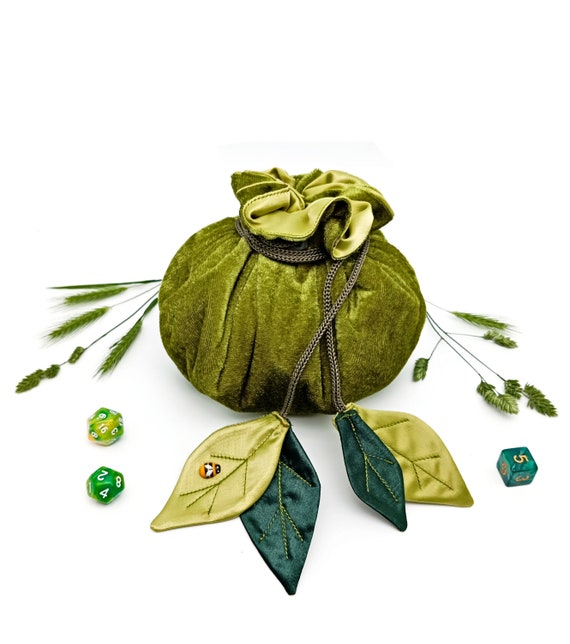 leaves dice bag dice holder Dnd druid storage Critical role