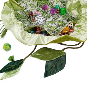 Dice bag dnd leaves dice holder druid dice storage image 8