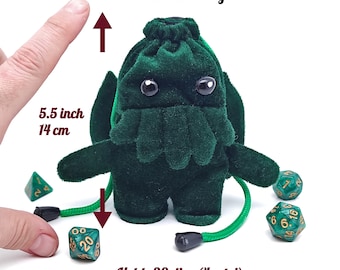 Cthulhu dice bag, dice holder, dnd gifts