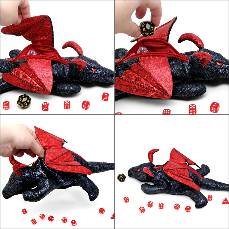 Dragon Plushie Dnd Dice Bag Dragon Plush Dice Holder Dice Etsy New