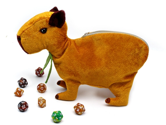 Capybara peluche dnd sac de dés porte-dés, sac de dés dd, stockage de dés -   France