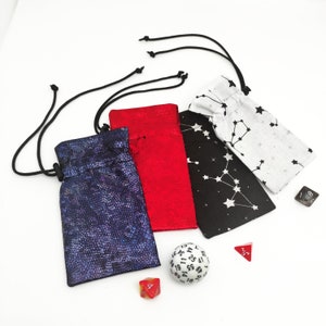 Mini dice bags, dnd accessories, dice storage