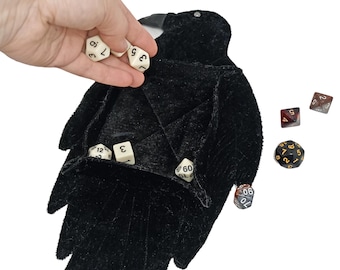 Raven dnd dice tray Crow rolling valet tray