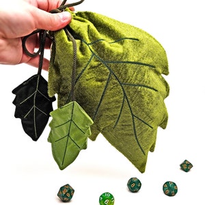 Blatt Würfeltasche, Würfelhalter, Druide, Würfelaufbewahrung