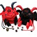 Goth plush dnd dice bag of holding, dice holder, baphomet plush, large dice bag pockets
