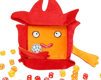 Fire Demon dnd dice tray, Dnd accessories, Calcifer rolling tray