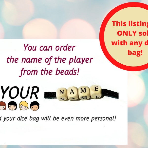 Personalization Dice bag. Player Name dnd. Cosplay Pouch. Dice bag pockets. Roleplaying game. DND gift.